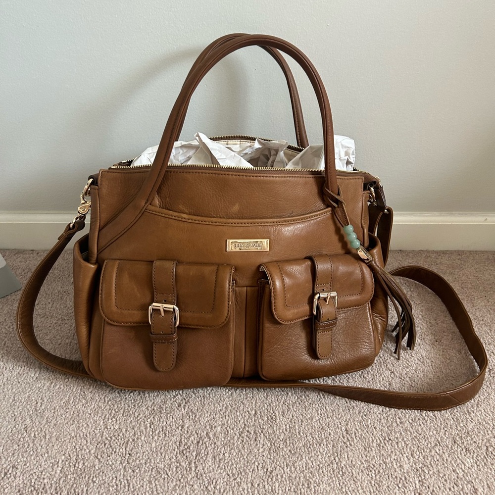 Lily & Jade Brown Leather Shoulder Bag never worn!